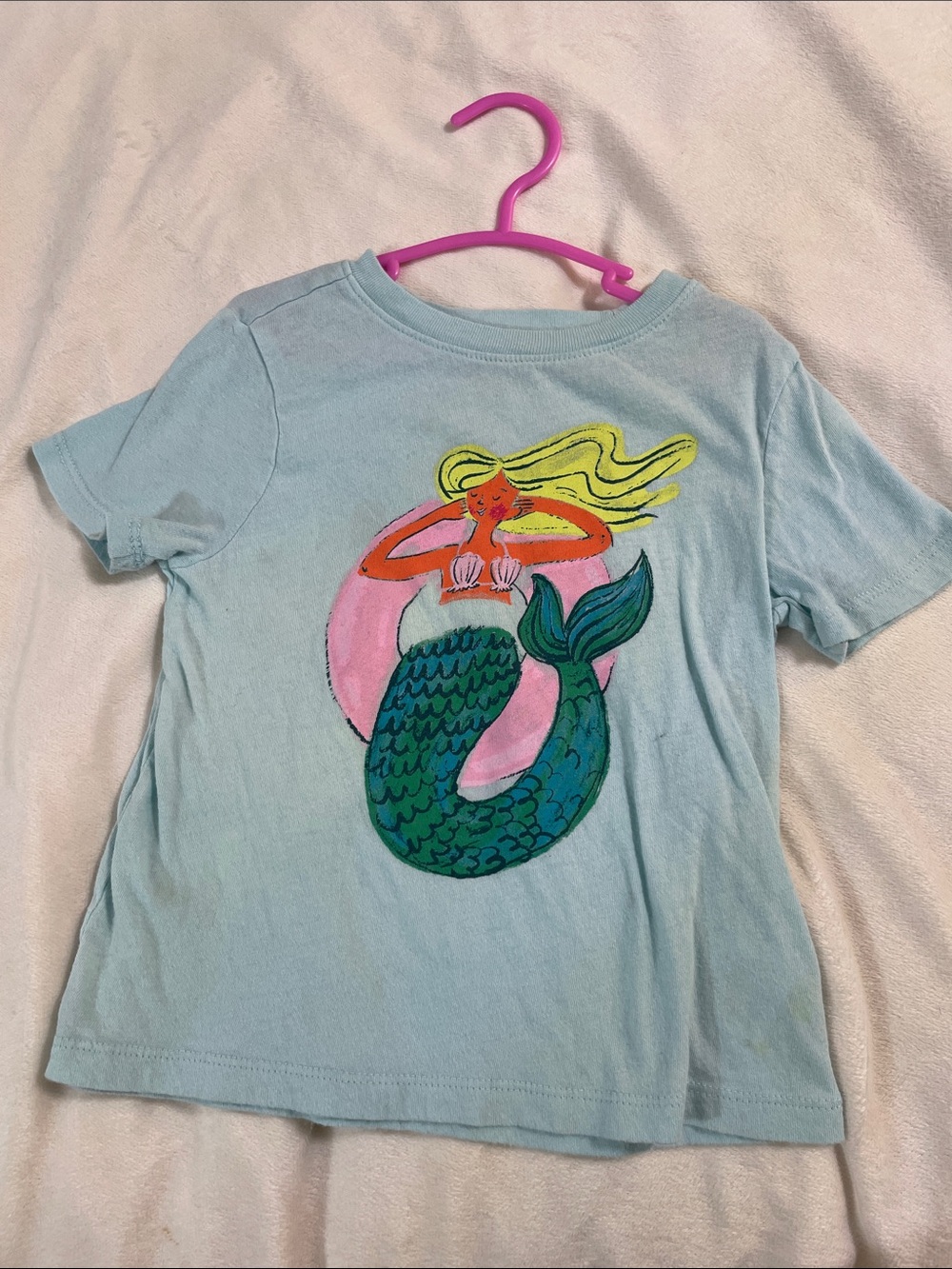 ❤️Old Navy Light Blue Girls Mermaid Graphic Tee